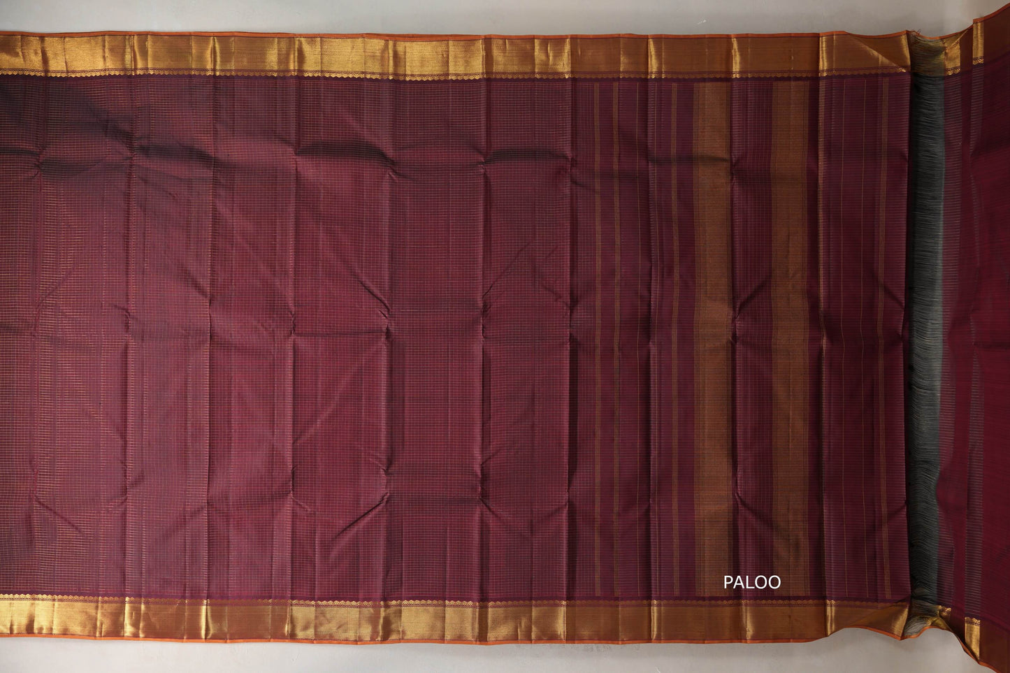 Deep Maroon Vintage Kanjivaram Silk Saree SS9397