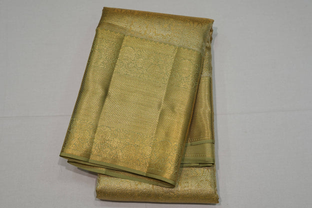 Elaichi green bridal kanchipuram silk saree