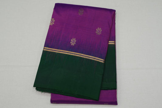 Magenta light weight kanchipuram silk saree