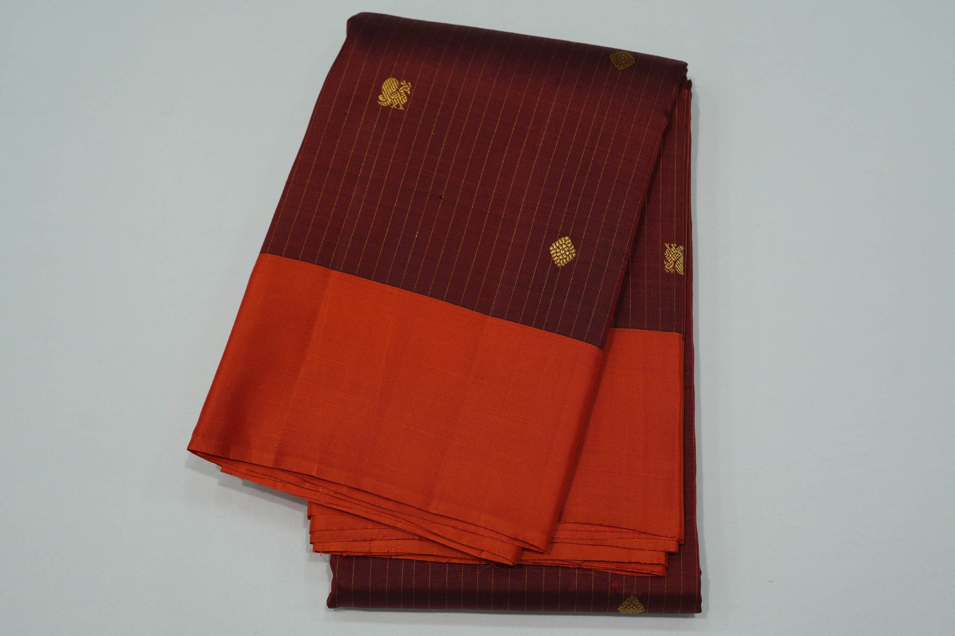 Maroon vintage kanchipuram silk saree