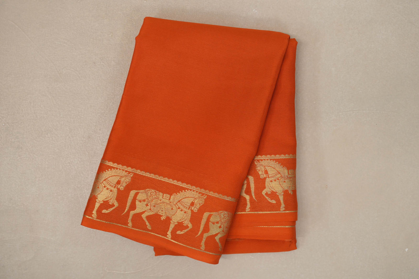 Rust Mysore Silk Saree SS9430