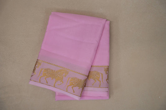 Baby Pink Mysore Silk Saree SS9431