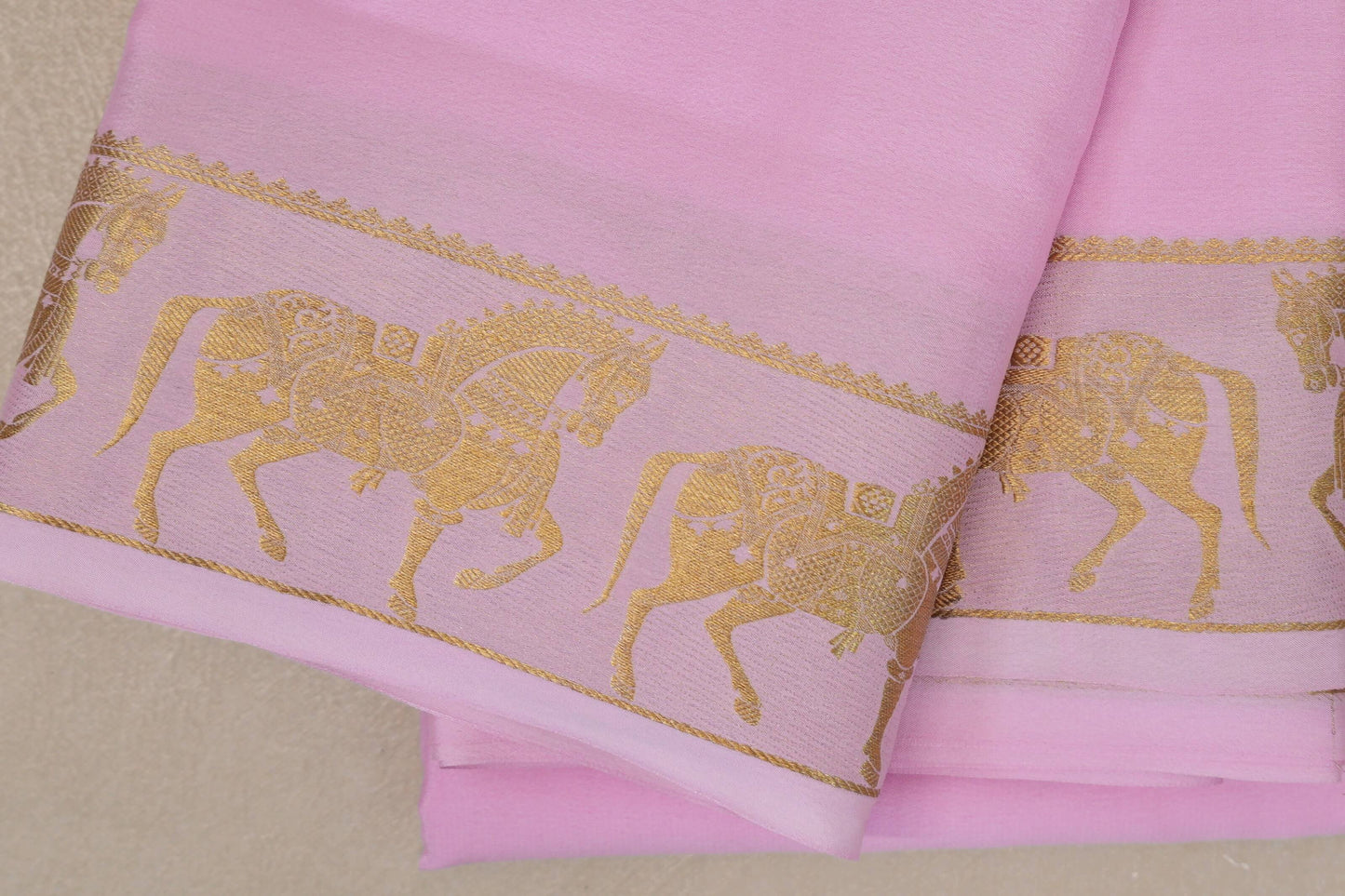 Baby Pink Mysore Silk Saree SS9431