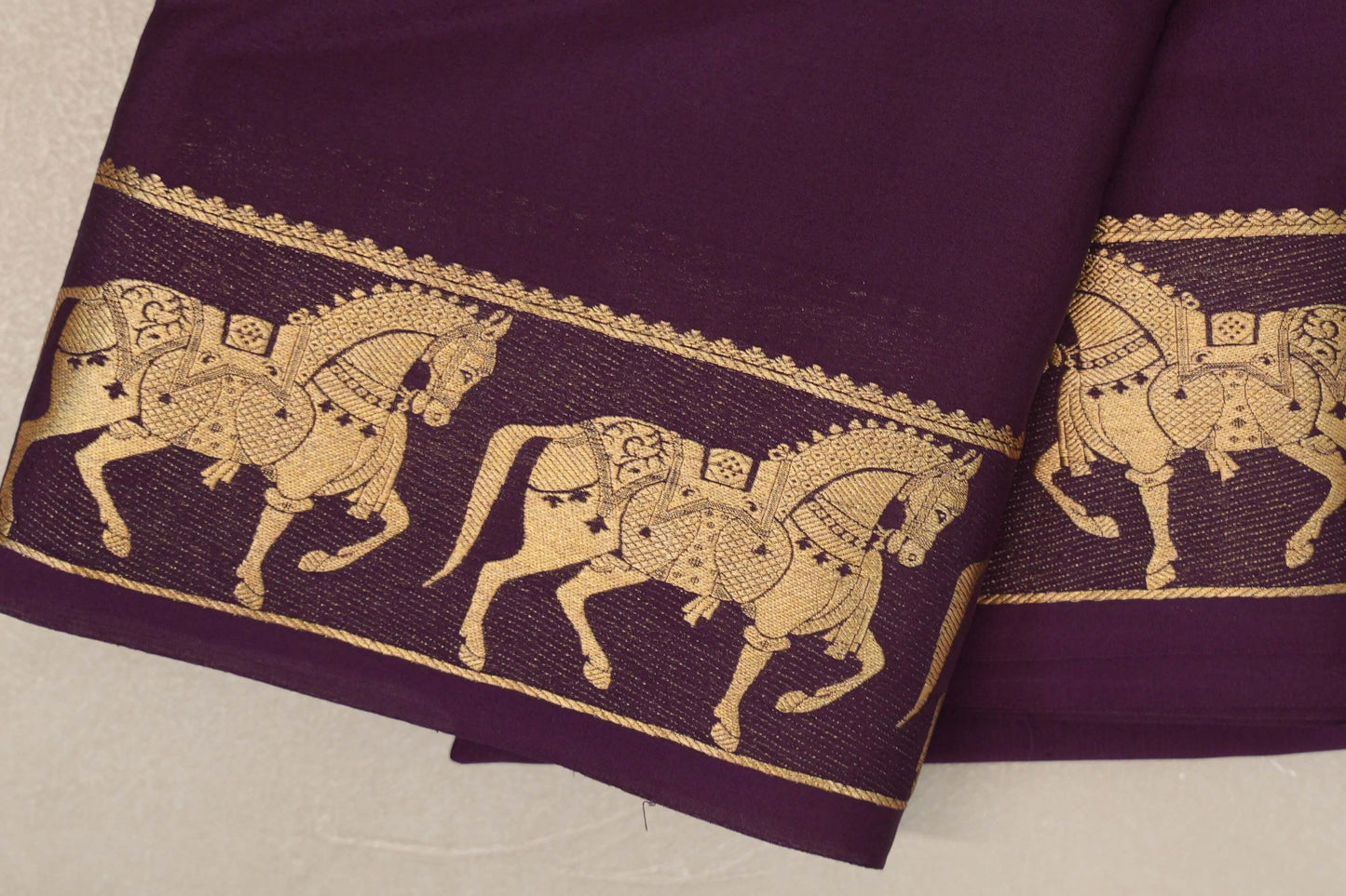 Purple Mysore Silk Saree SS9432