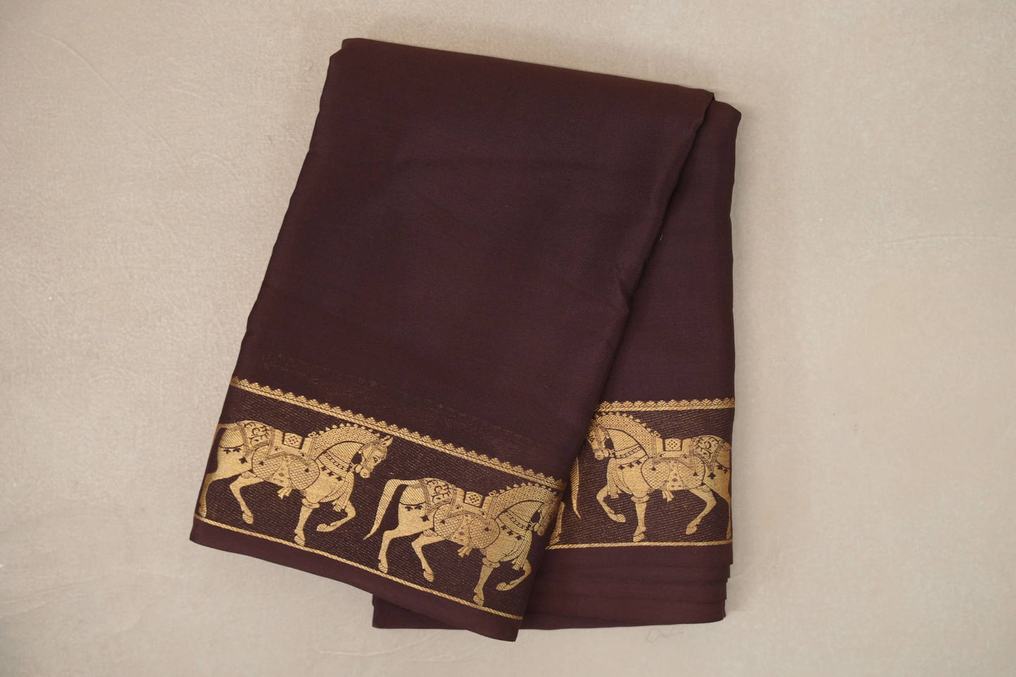 Coffee Brown Mysore Silk Saree SS9435
