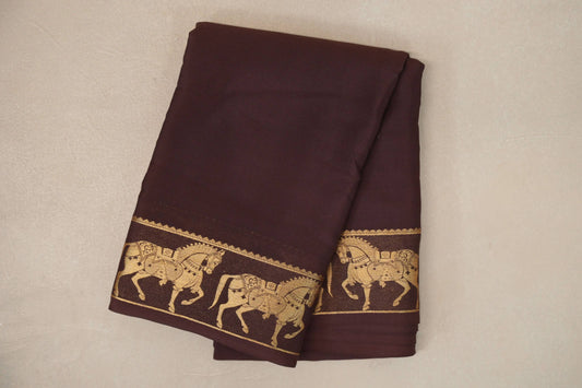 Coffee Brown Mysore Silk Saree SS9435