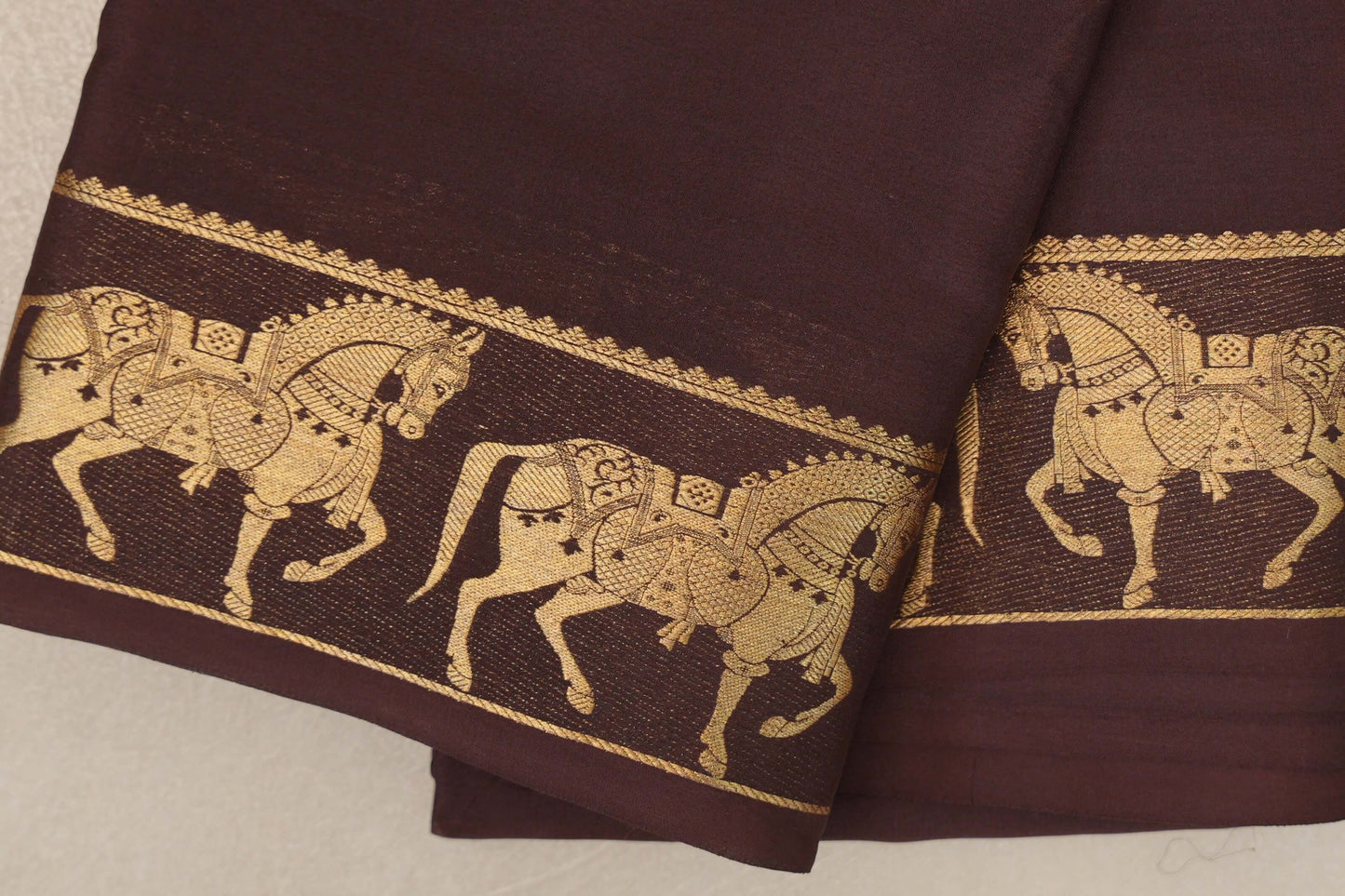 Coffee Brown Mysore Silk Saree SS9435