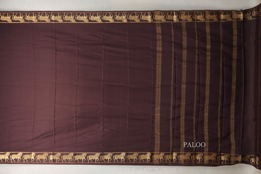 Coffee Brown Mysore Silk Saree SS9435