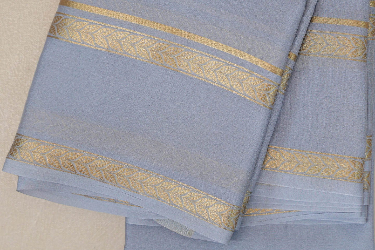 Gray Mysore Silk Saree SS9439