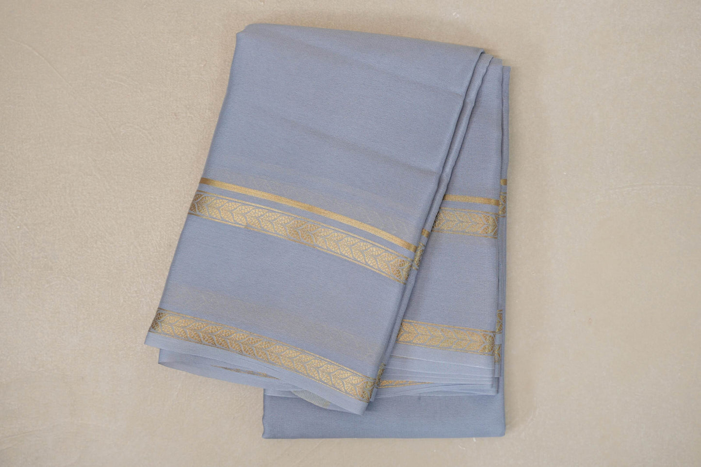 Gray Mysore Silk Saree SS9439