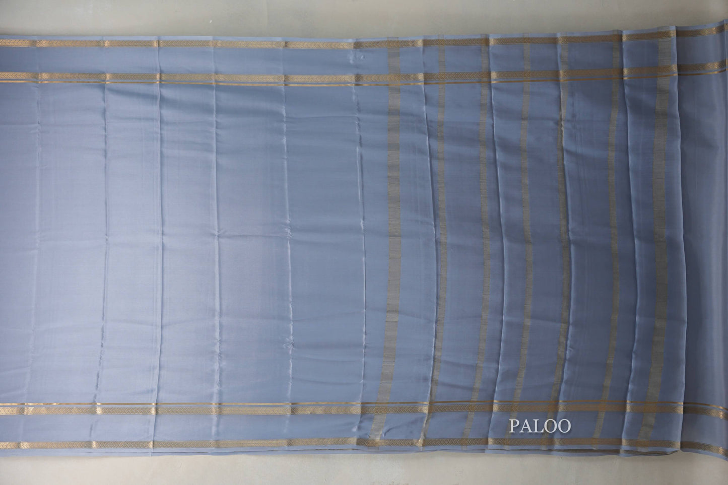 Gray Mysore Silk Saree SS9439
