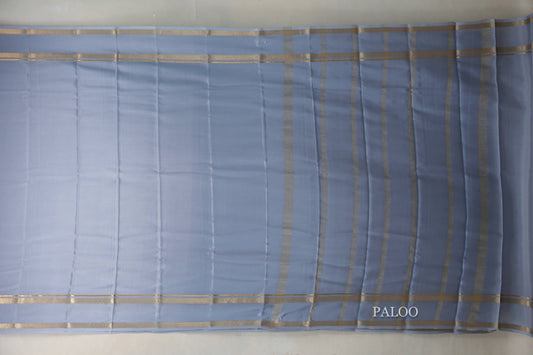 Gray Mysore Silk Saree SS9439
