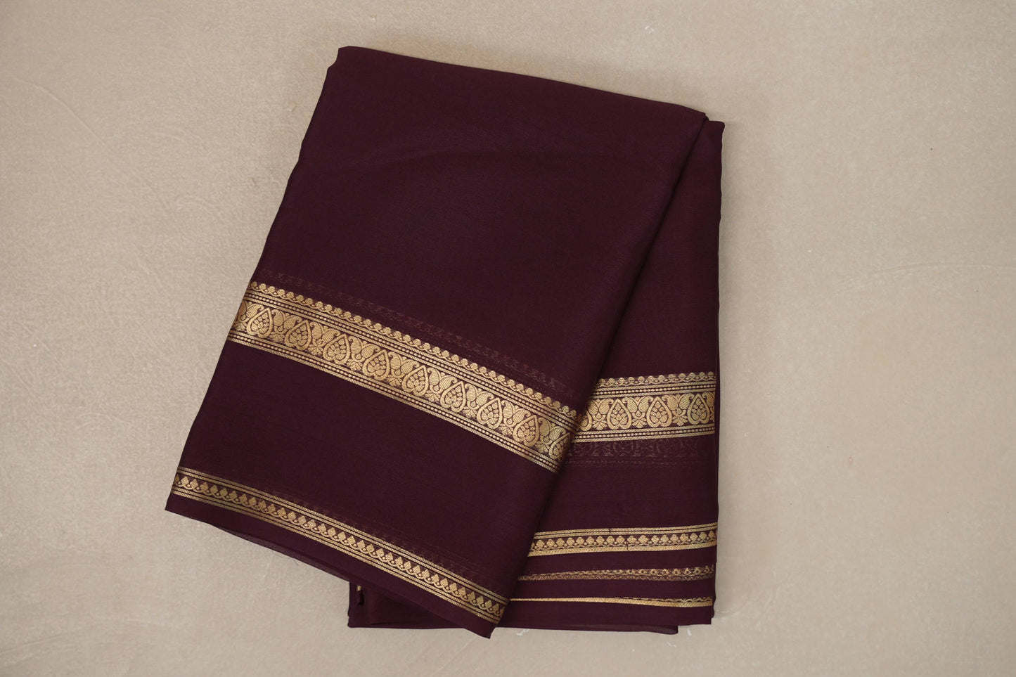 Deep Maroon Mysore Silk Saree SS9440
