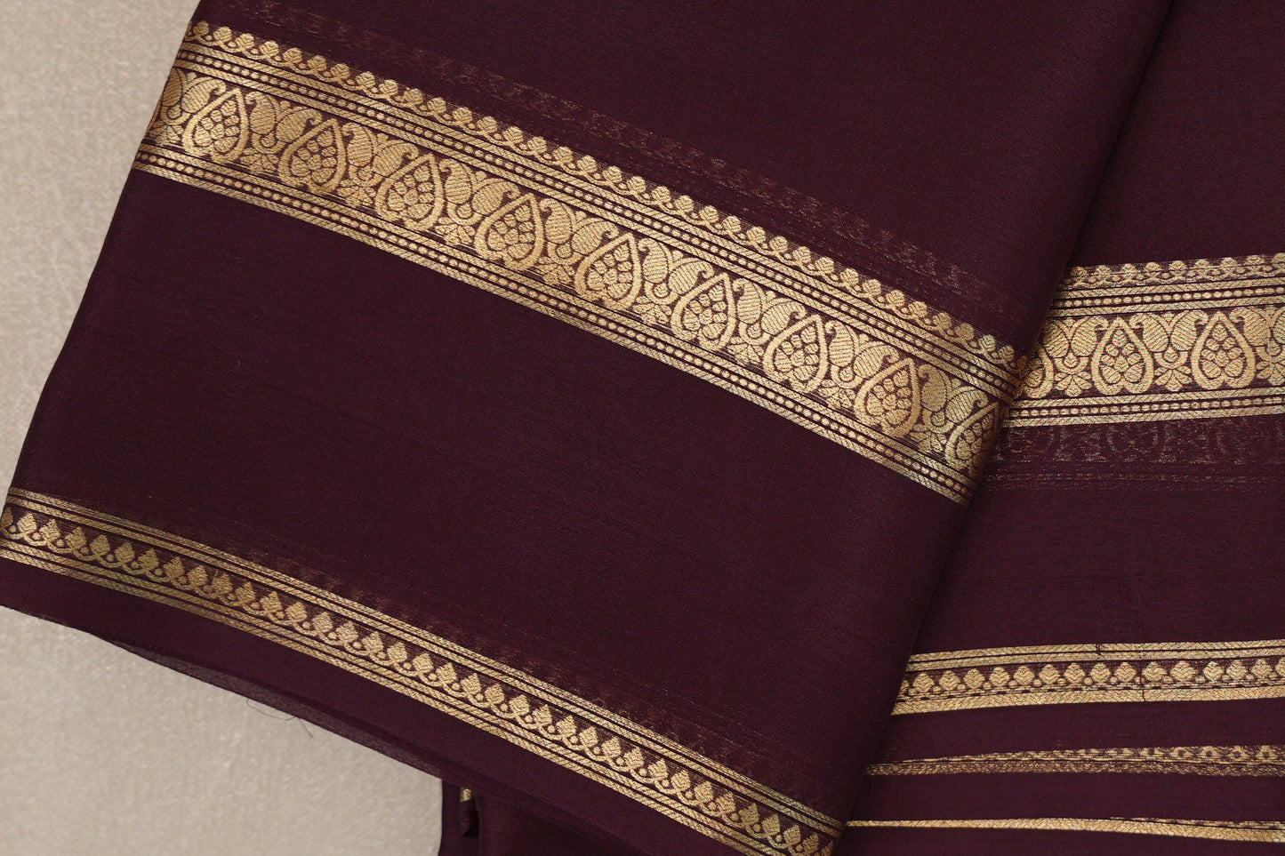 Deep Maroon Mysore Silk Saree SS9440