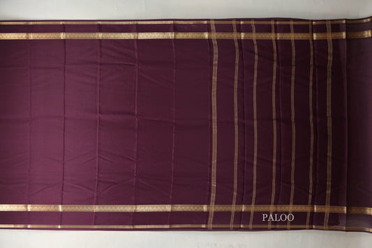 Deep Maroon Mysore Silk Saree SS9440