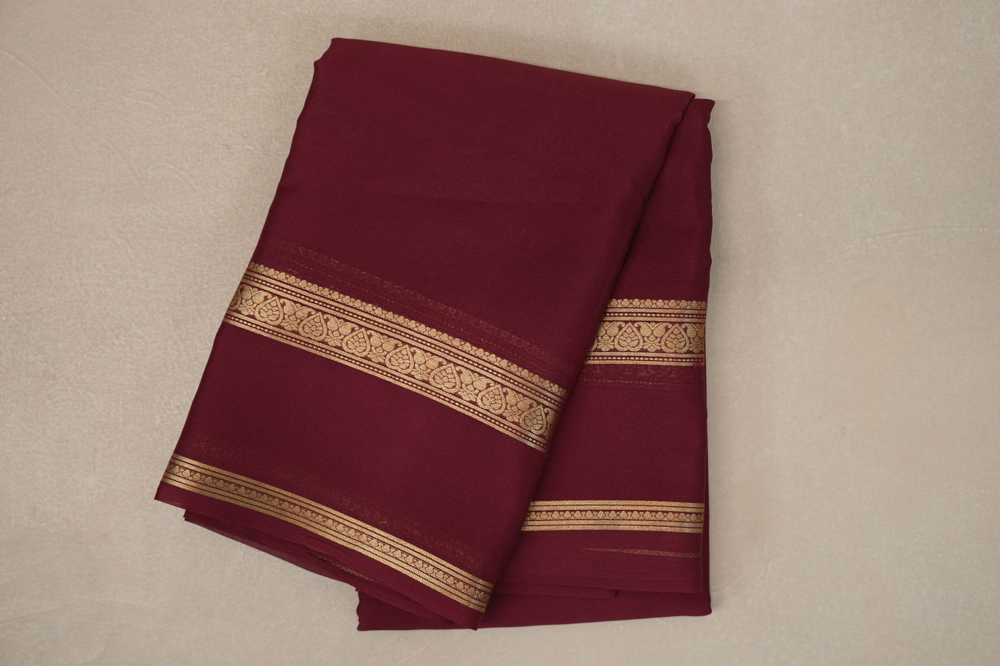 Maroon Mysore Silk Saree SS9442