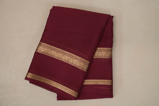 Maroon Mysore Silk Saree SS9442