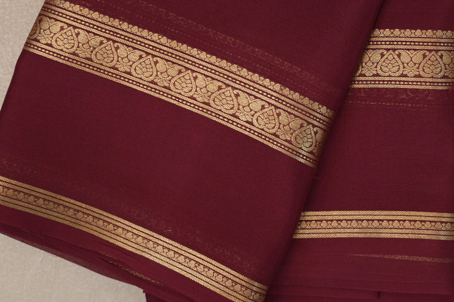 Maroon Mysore Silk Saree SS9442