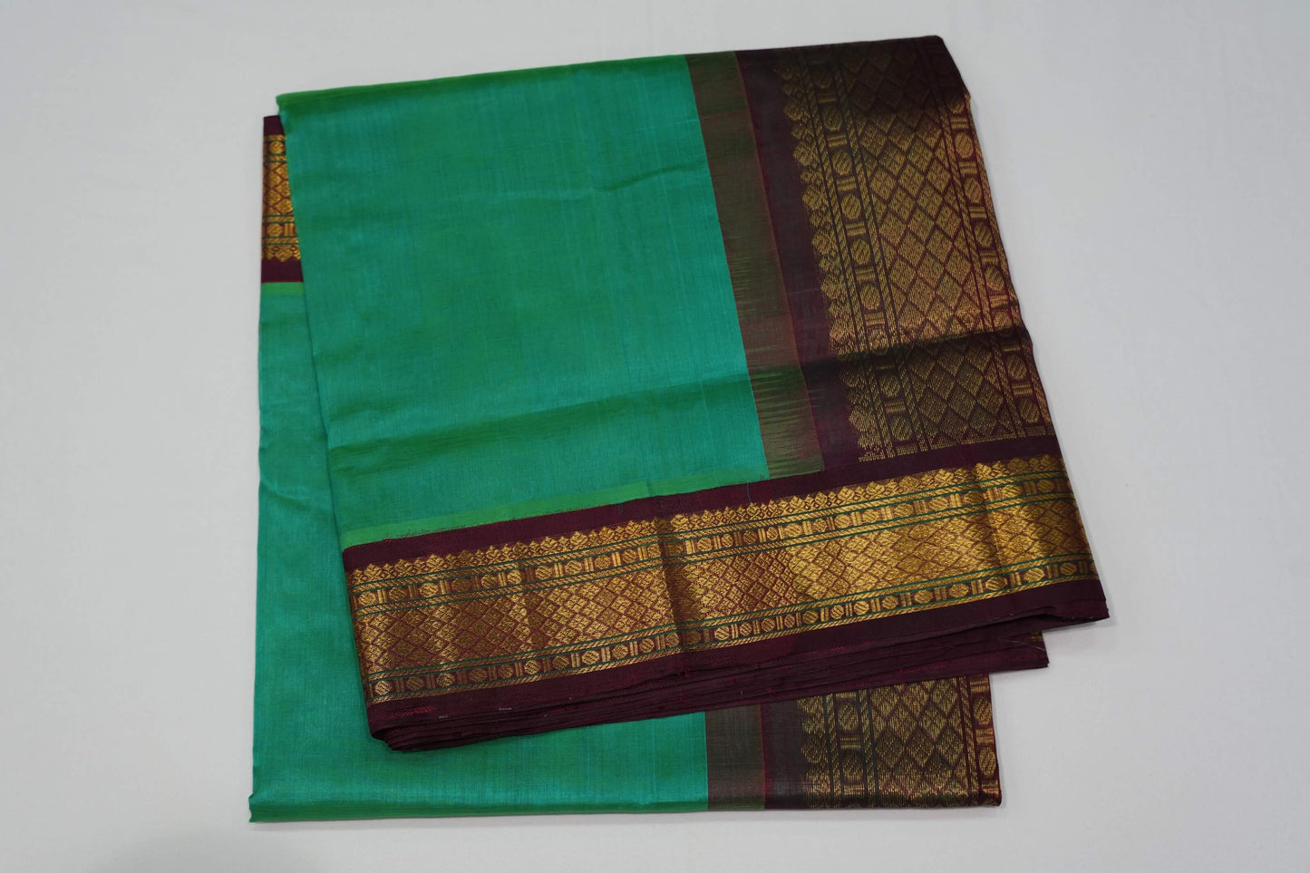 Rexona green vintage silk cotton saree