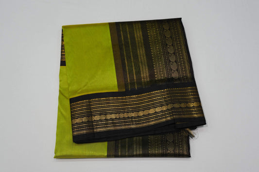 Green vintage silk cotton saree