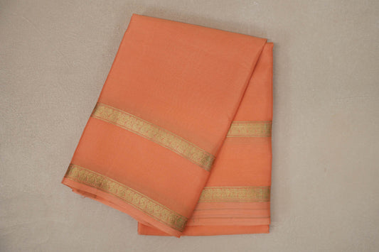 Light Orange Mysore Silk Saree SS9445