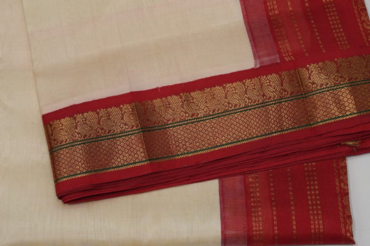 Plain vintage silk cotton saree