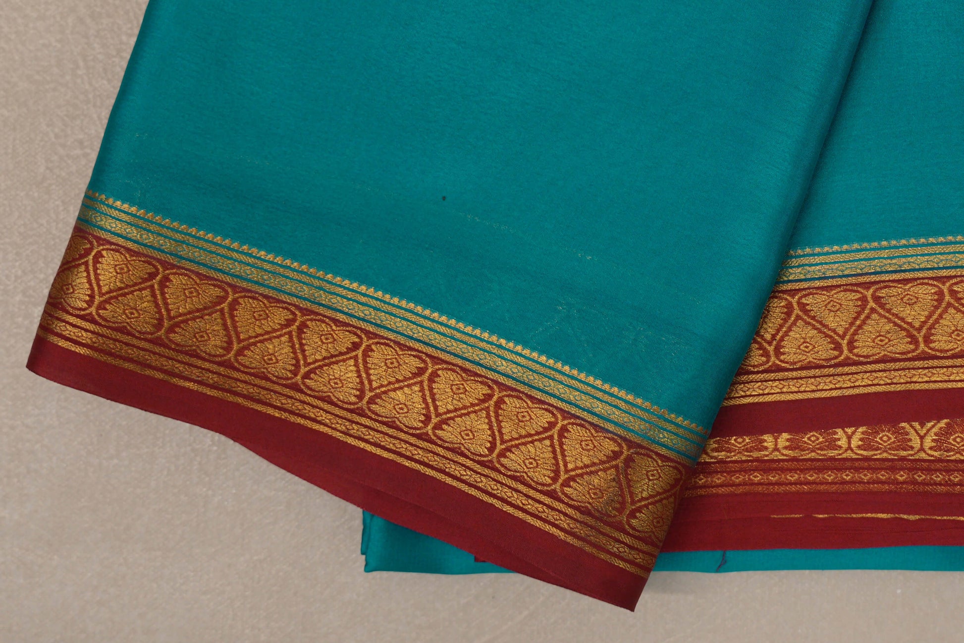 Rama Green Mysore Silk Saree border
