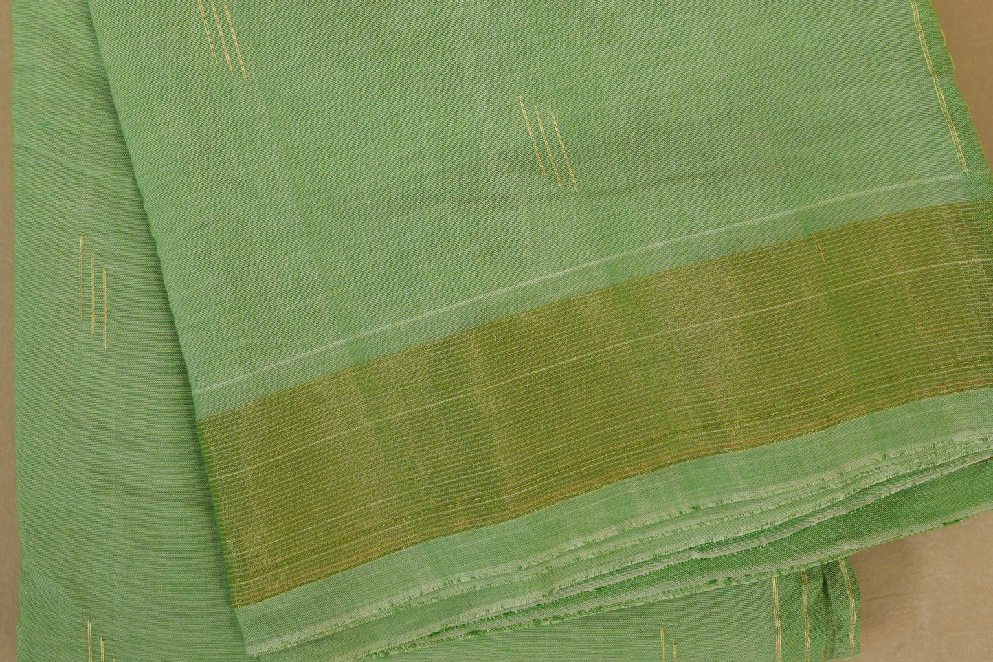Pista green Paithani Cotton Saree border