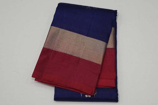 Royal blue light weight kanchipuram silk saree