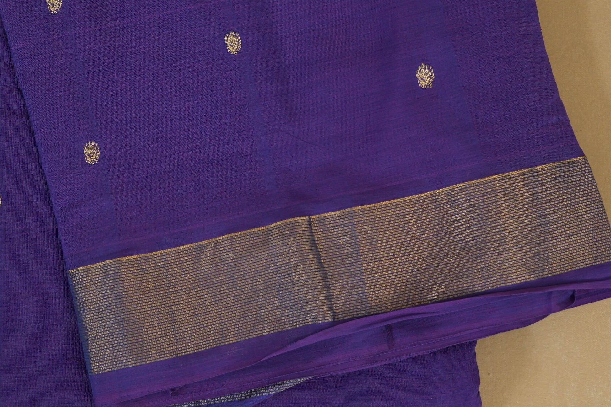 Violet Paithani Cotton Saree border