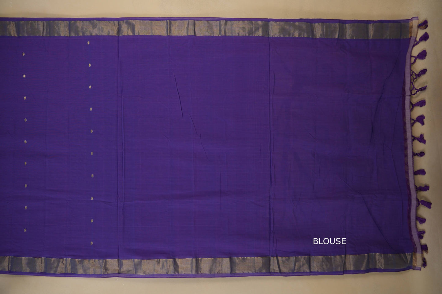 Violet Paithani Cotton Saree blouse