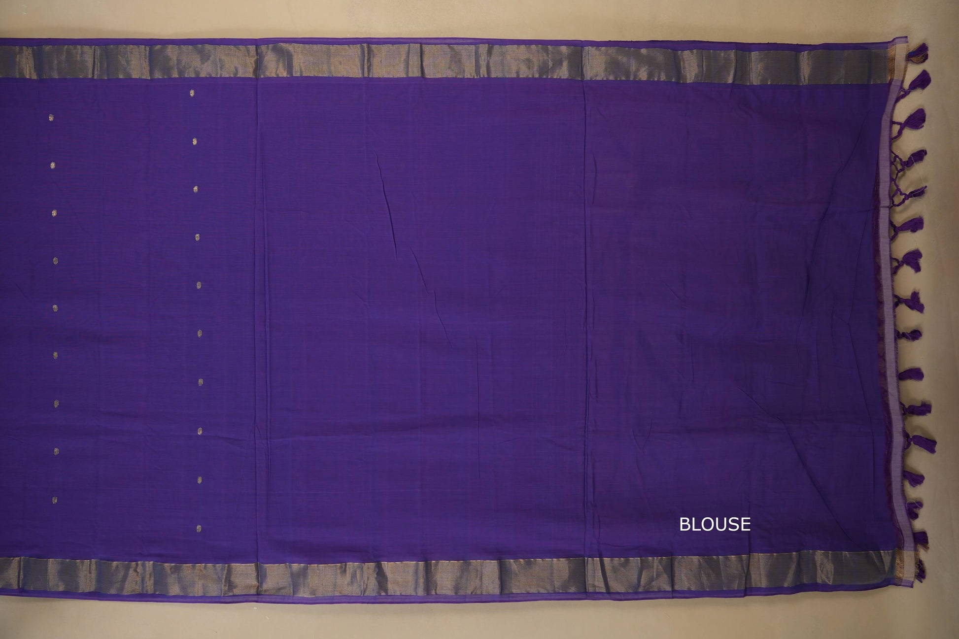 Violet Paithani Cotton Saree blouse