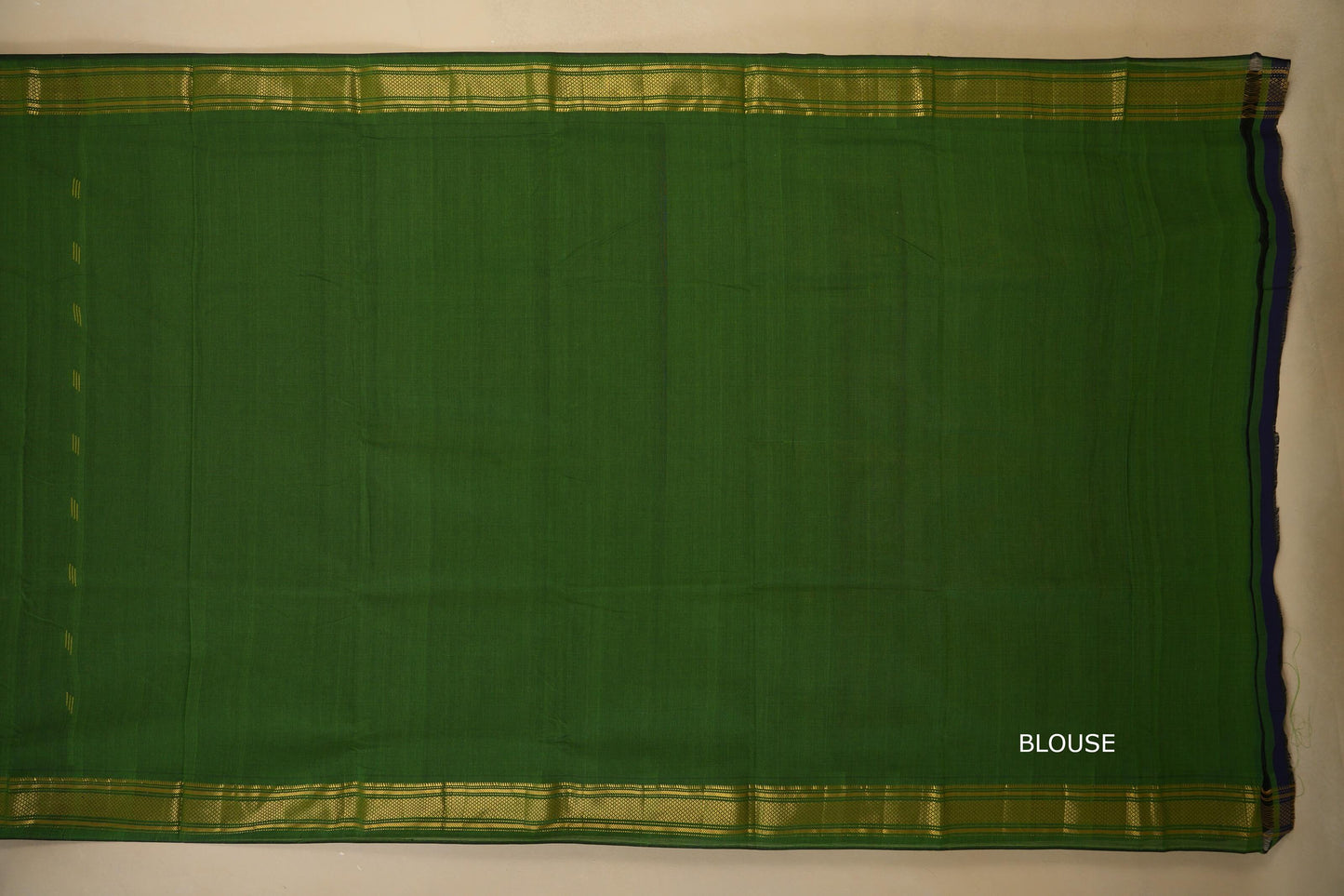 Green Paithani Cotton Saree blouse