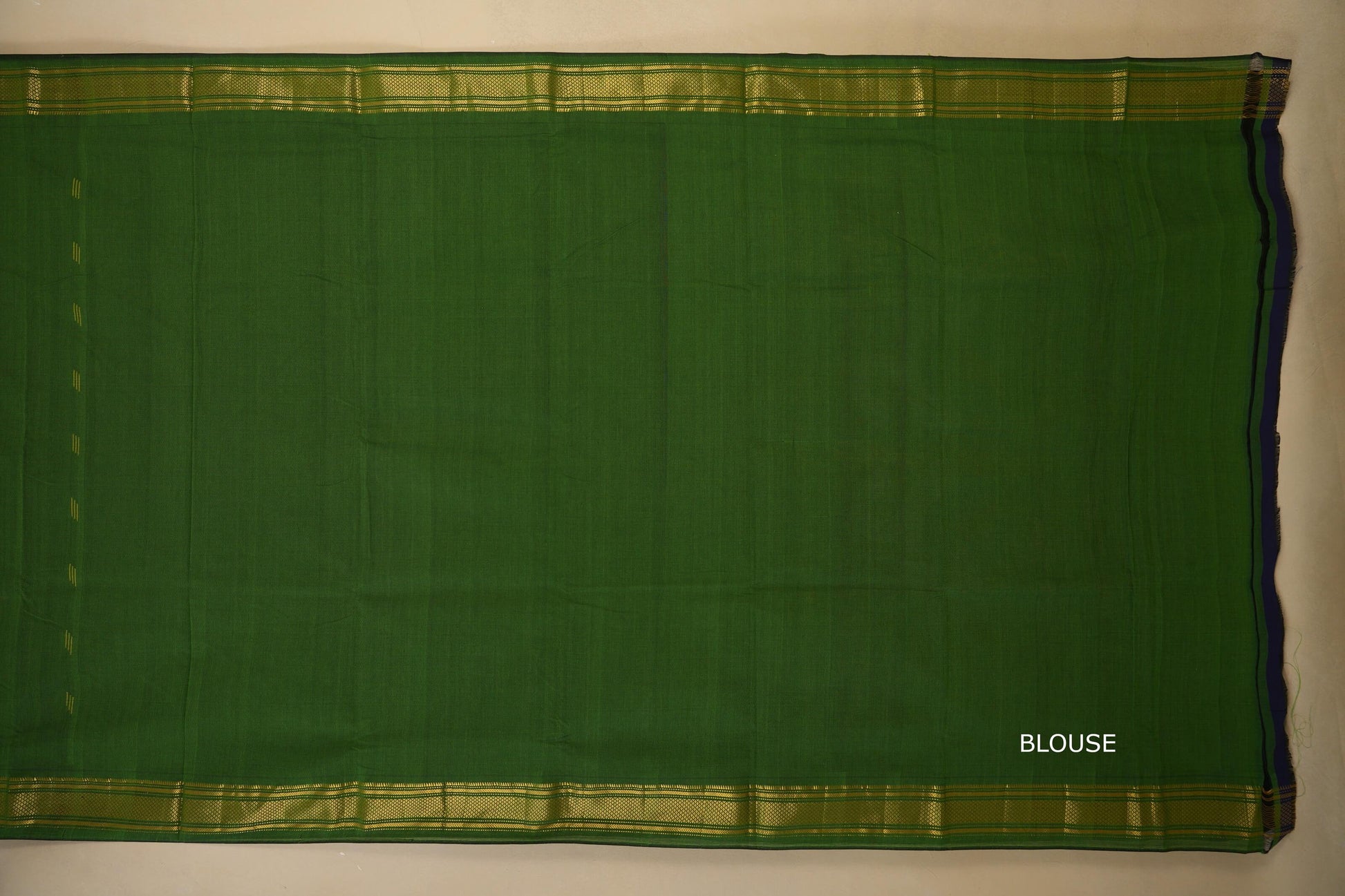 Green Paithani Cotton Saree blouse