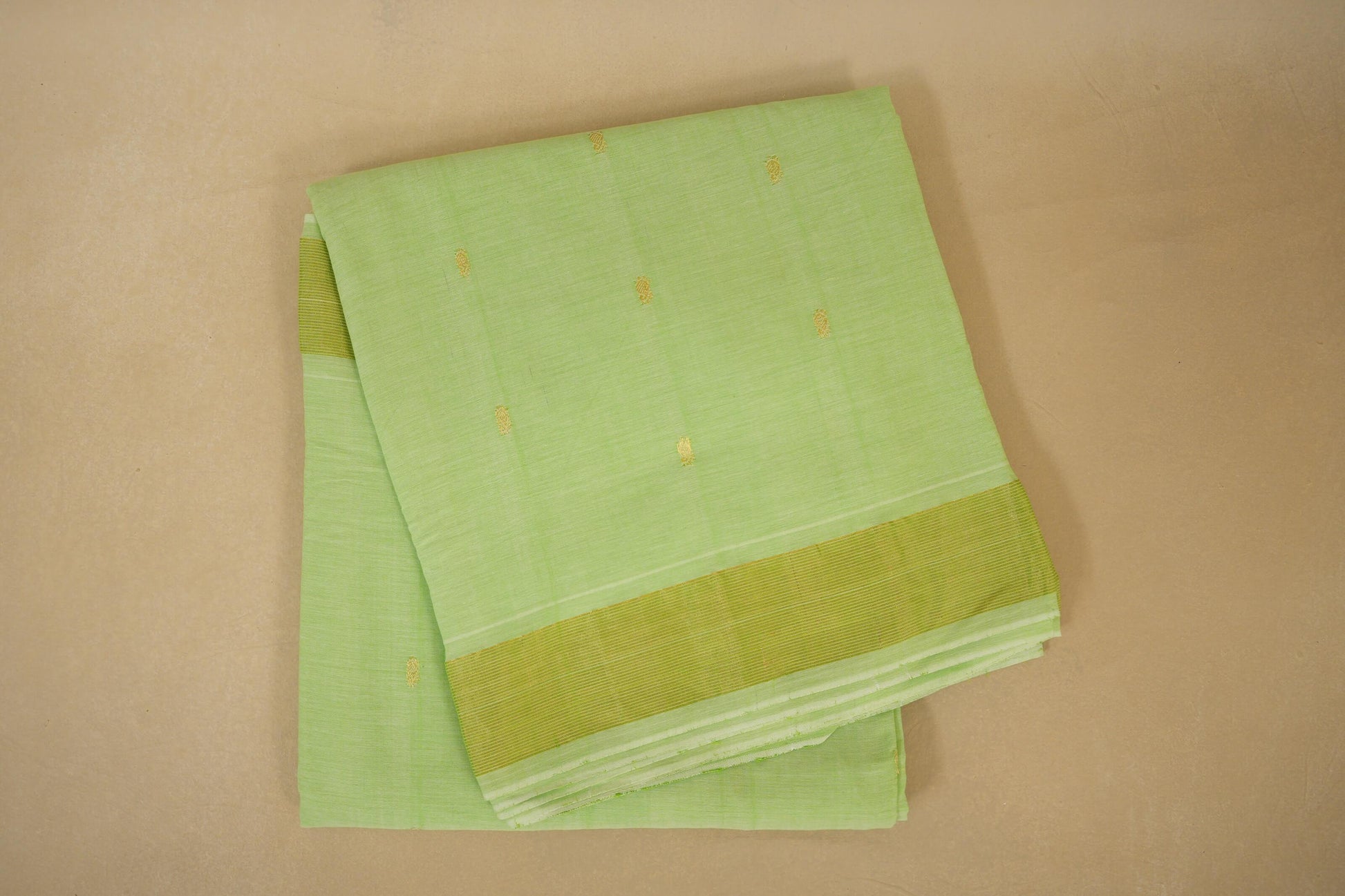 Pista green Paithani Cotton Saree