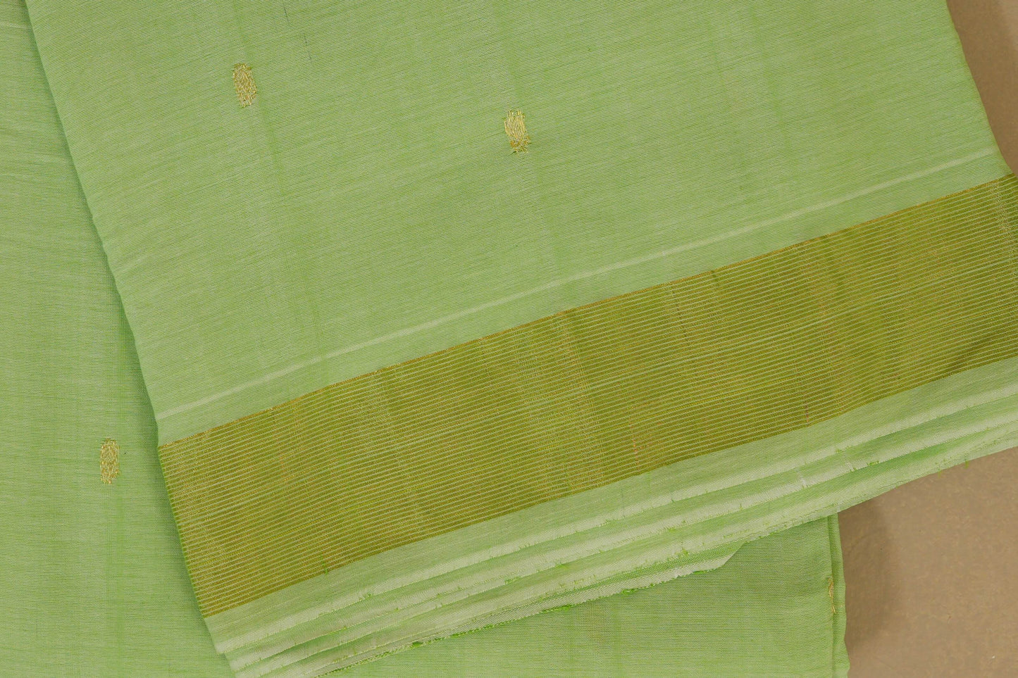 Pista green Paithani Cotton Saree border