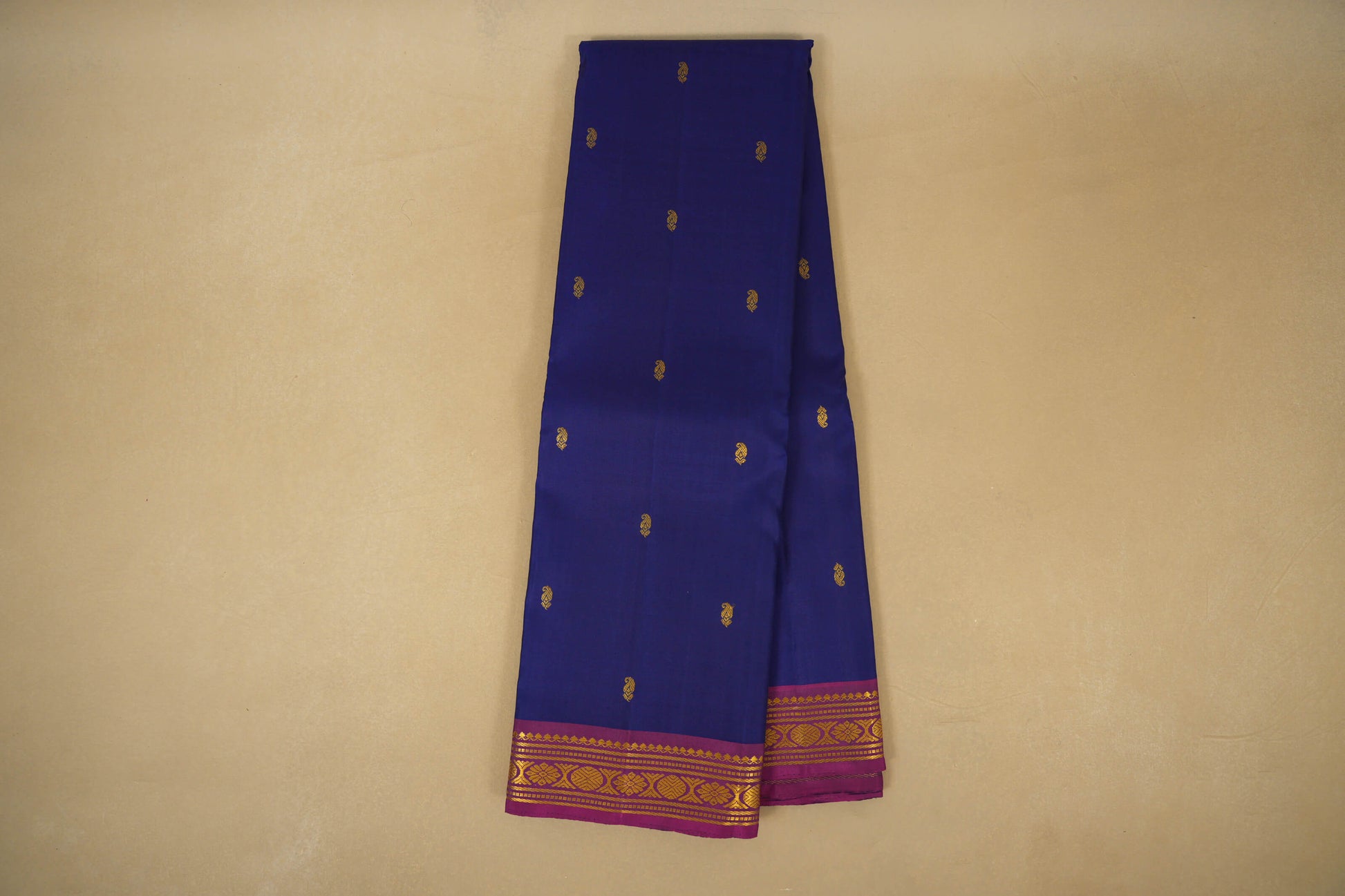 Navyy Blue Vintage Kanjivaram Silk Saree Online