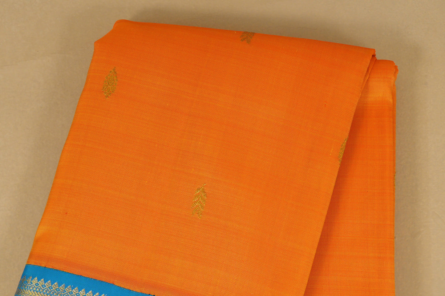 Mango Yellow Vintage Kanjivaram Silk Saree body zoom