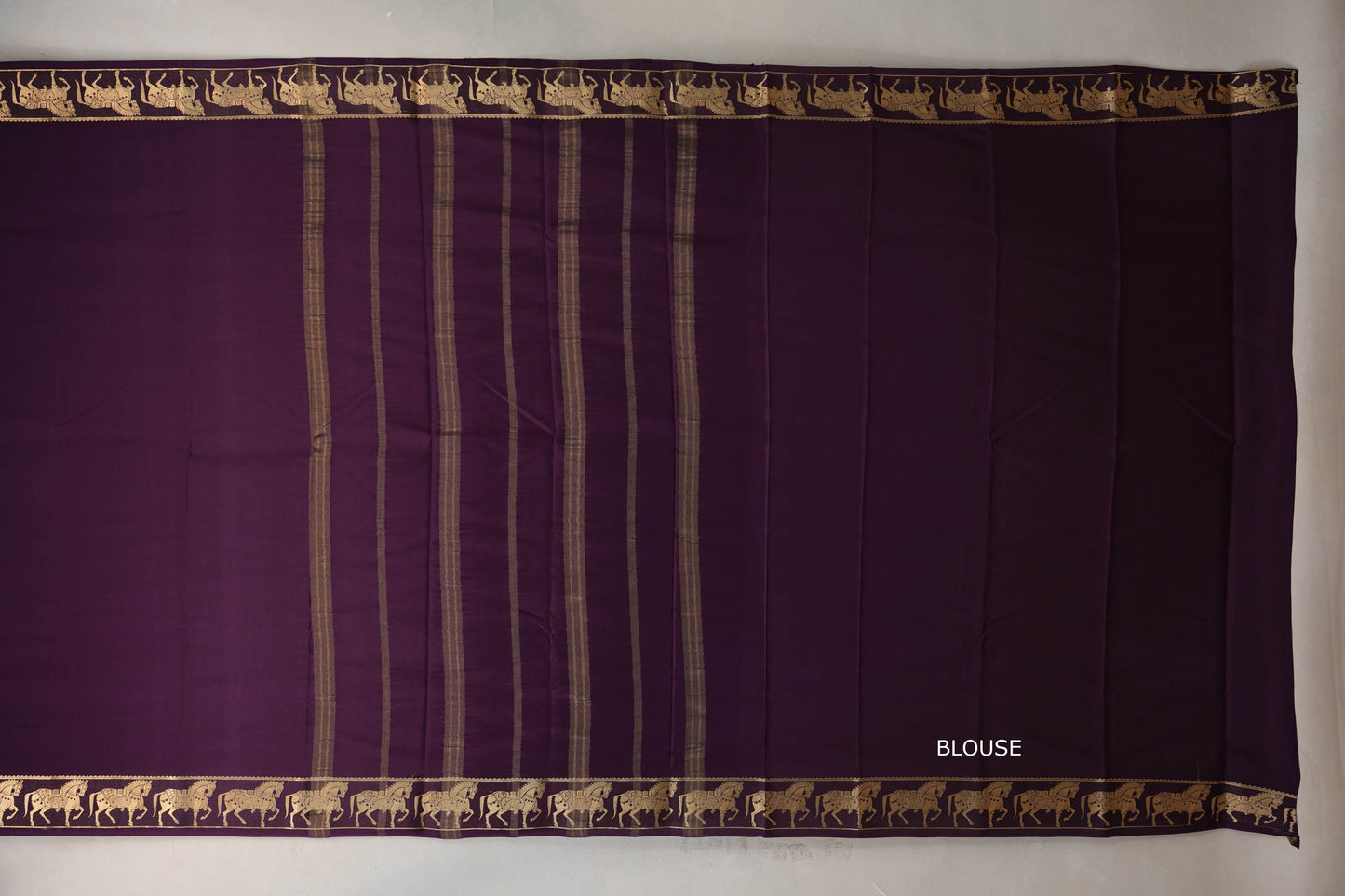 Deep Plum with Self Borders Mysore Silk Saree SS9478