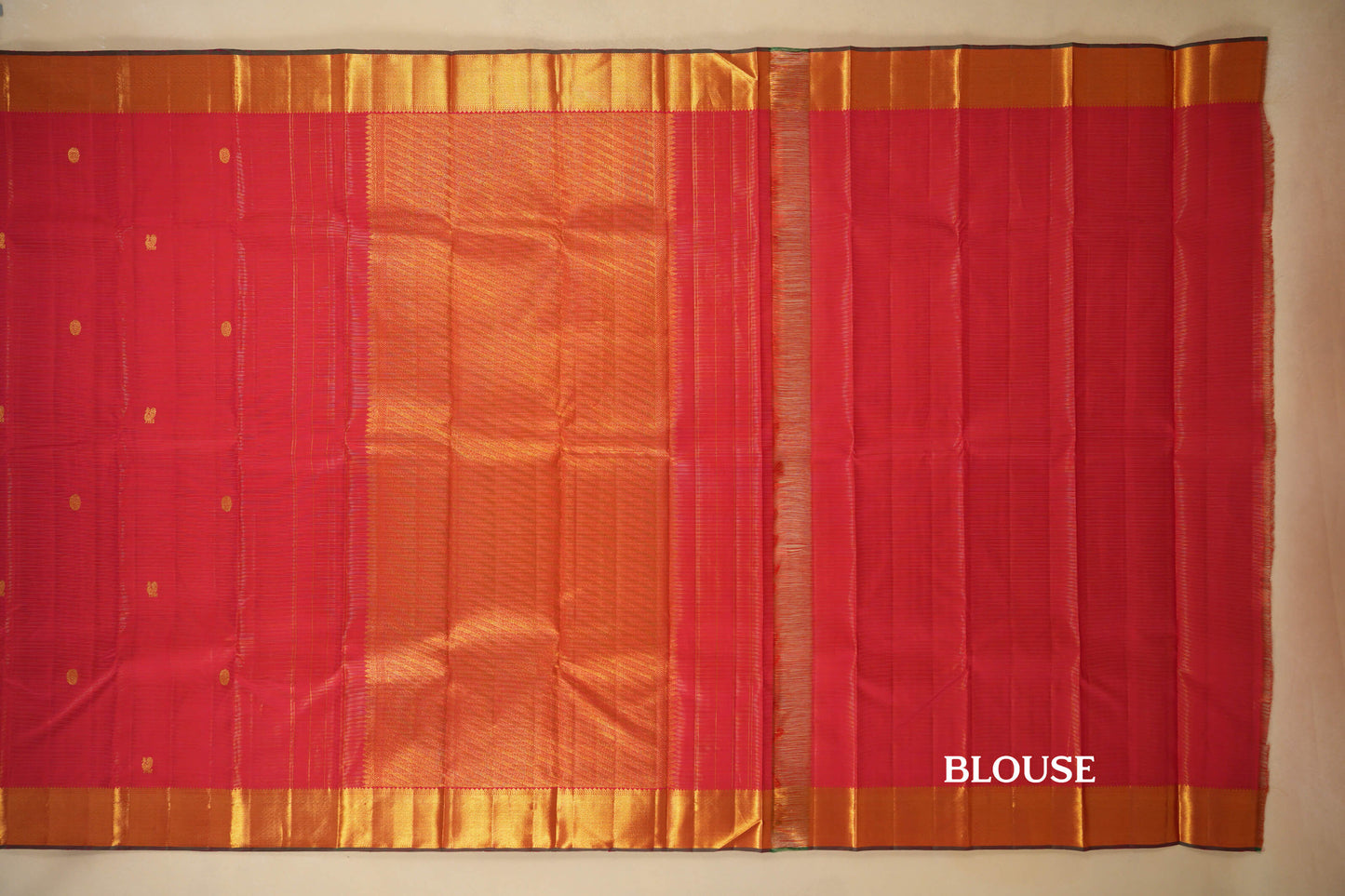 Red Vintage Kanjivaram Silk Saree Blouse