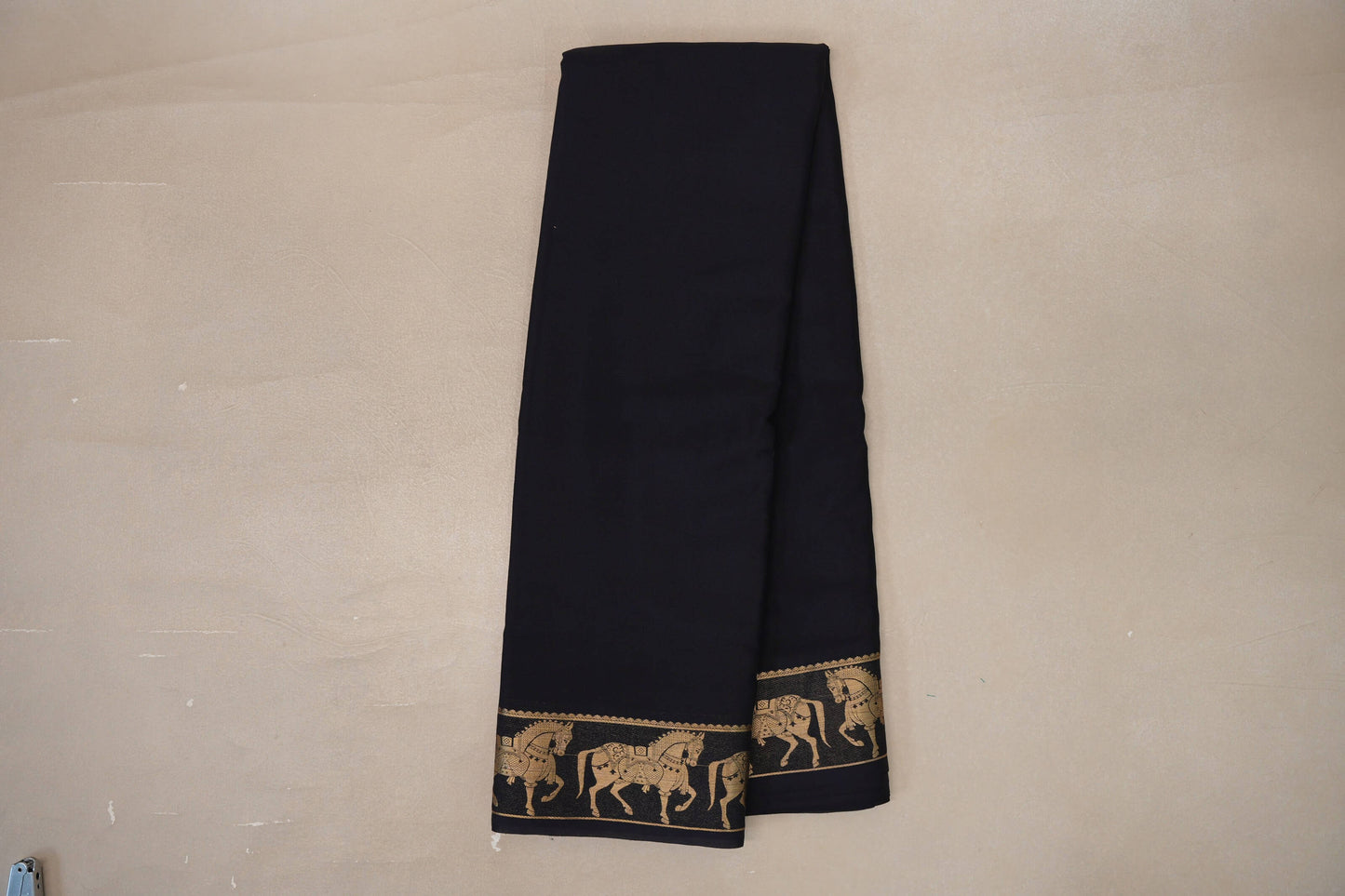 Black with Self Borders Mysore Silk Saree SS9481