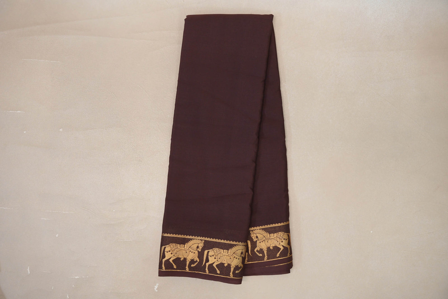 Coffee Brown with Self Borders Mysore Silk Saree SS9482