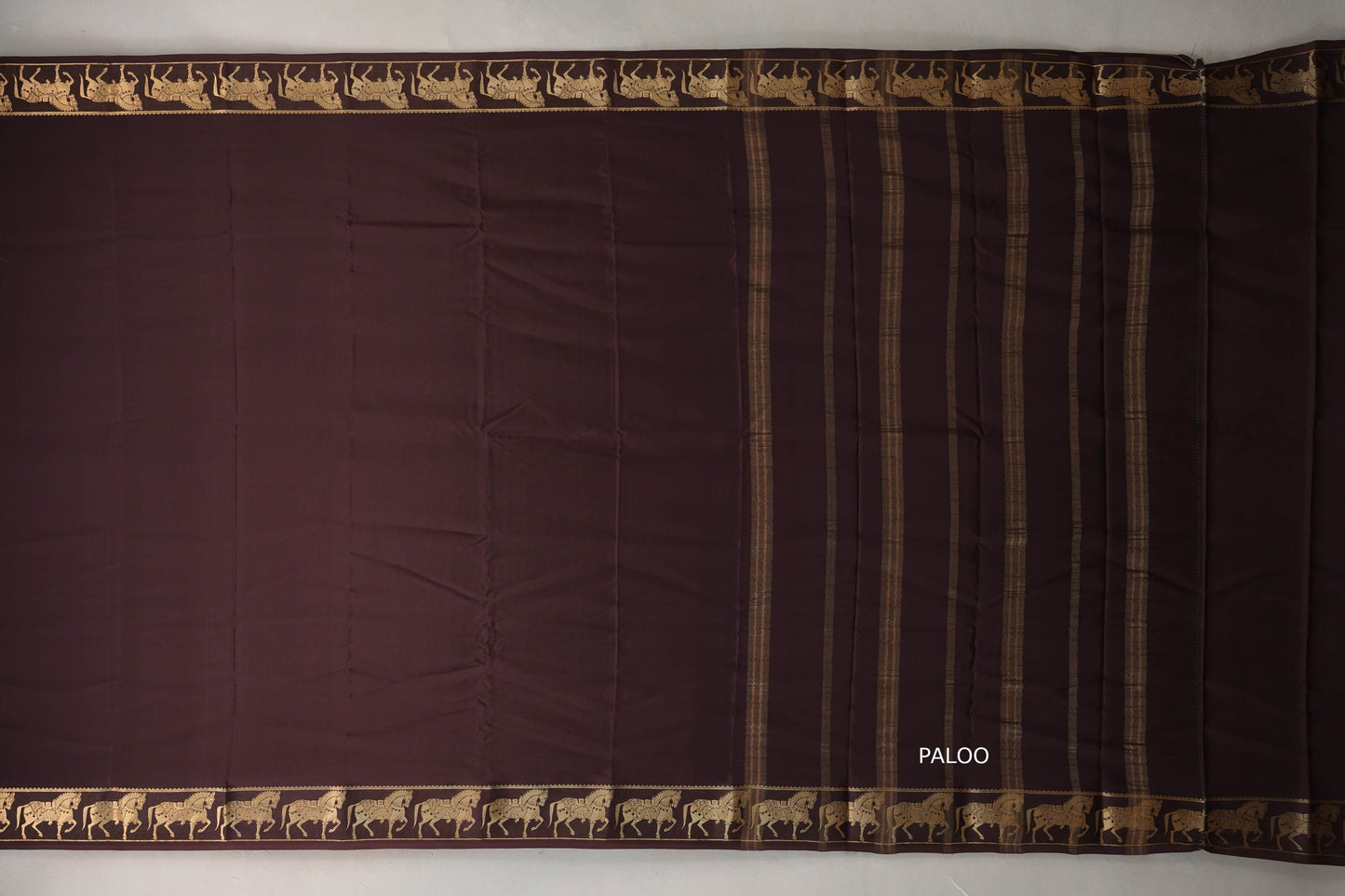 Coffee Brown with Self Borders Mysore Silk Saree SS9482