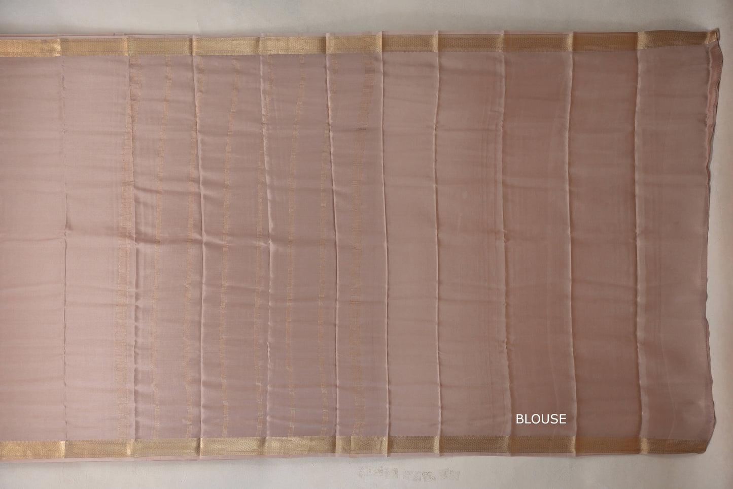 Dark Beige with Self Borders Mysore Silk Saree SS9483