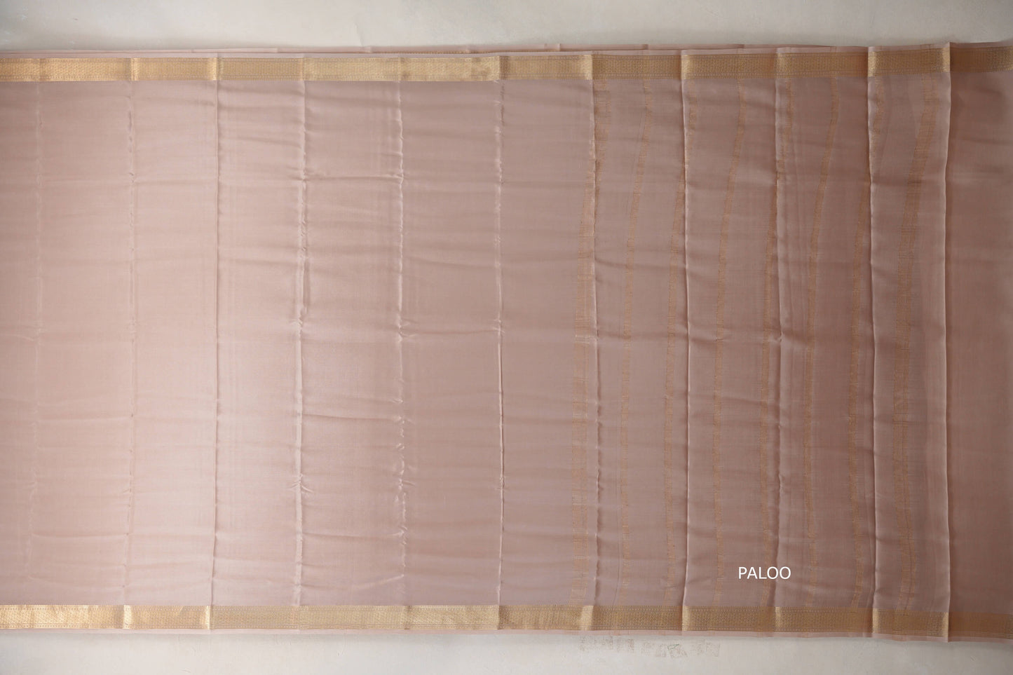 Dark Beige with Self Borders Mysore Silk Saree SS9483