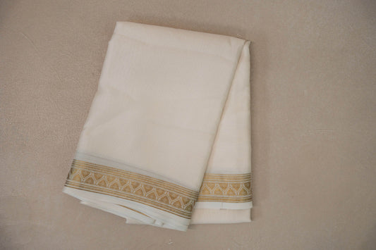 Cream Mysore Silk Saree SS9485