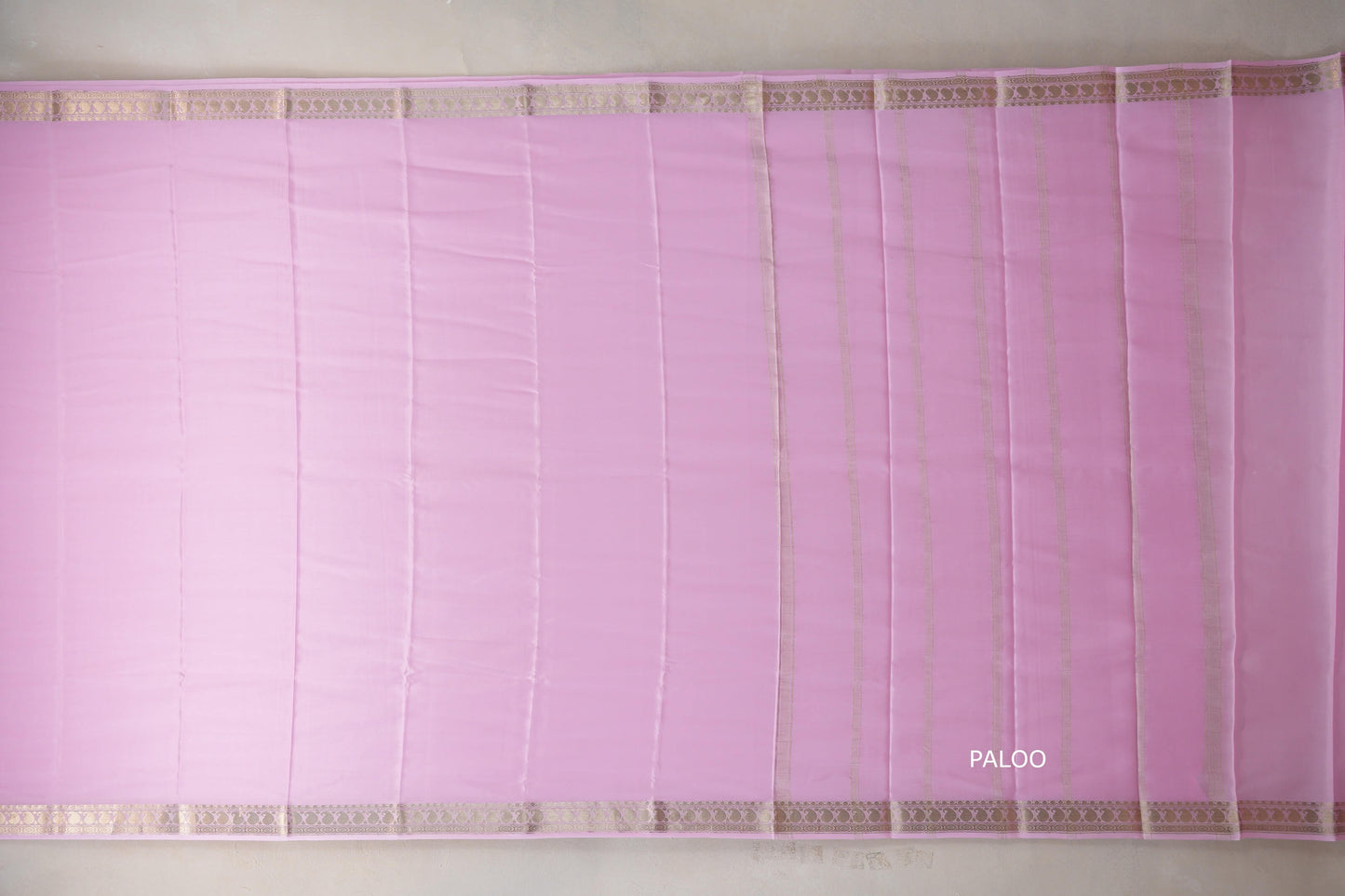 Baby Pink with Self borders Mysore Silk Saree SS9486
