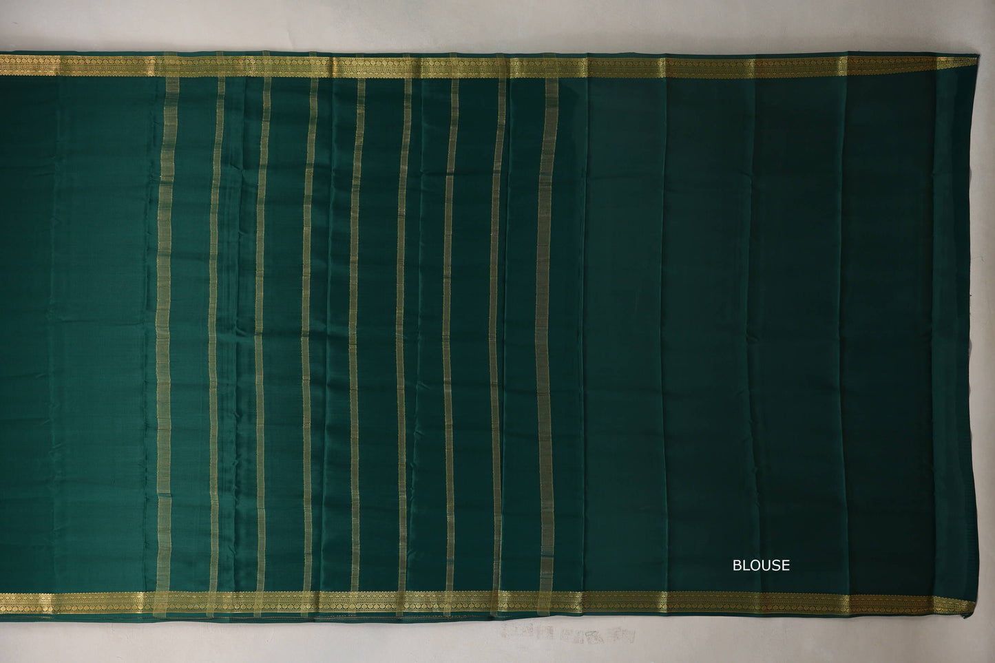 Forest Green with Self borders Mysore Silk Saree SS9487
