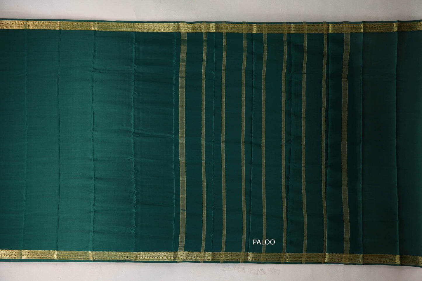 Forest Green with Self borders Mysore Silk Saree SS9487