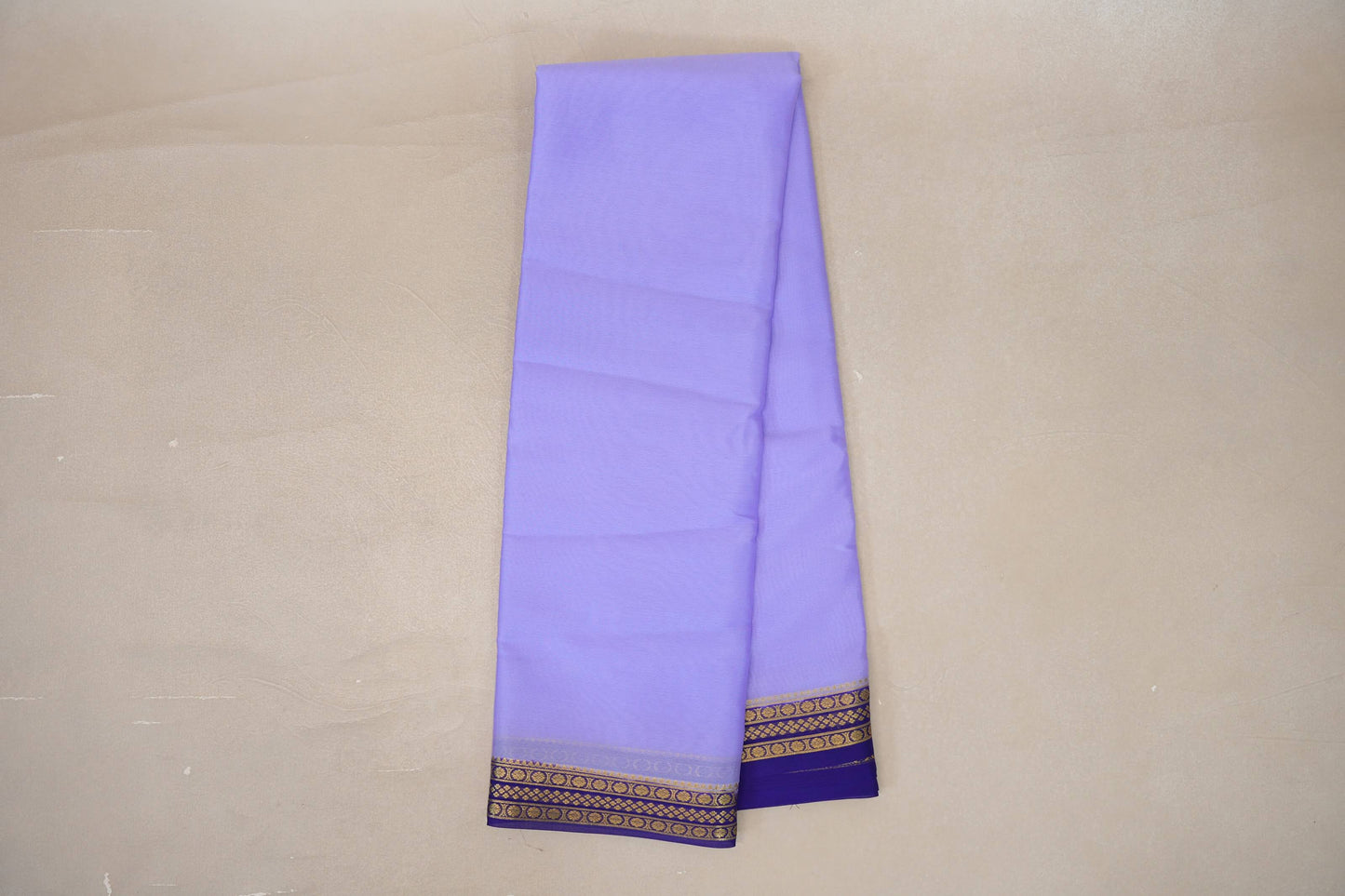 Lavender blue with Royal Purple borders Mysore Silk Saree SS9488